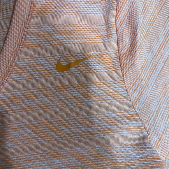 Nike Women's Light Orange V-Neck Tee - Picture 2 of 5